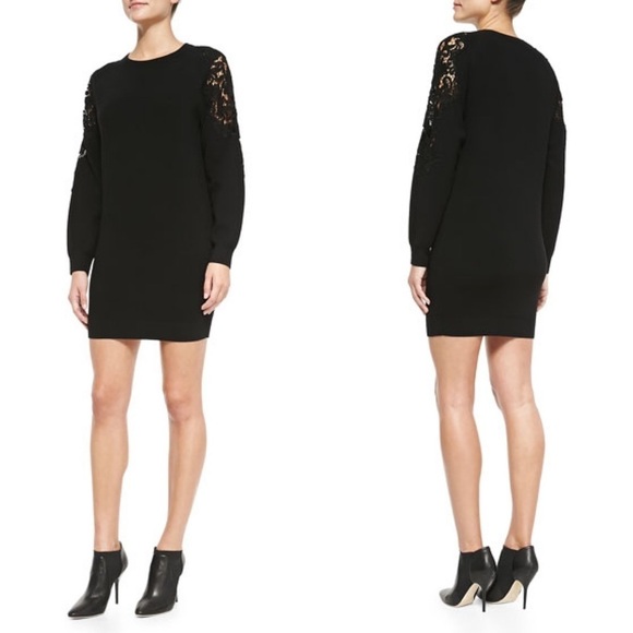 Theory Lindessa Lace Insert Sweater Dress